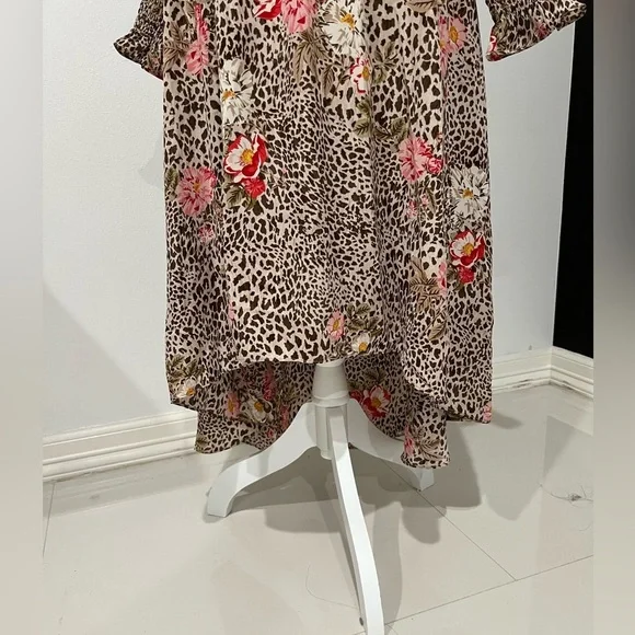 Nanette Lepore Brown and Pink High Low Dress - Picture 16 of 16